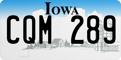 IA license plate CQM289