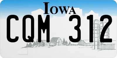 IA license plate CQM312