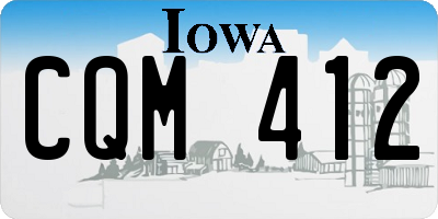 IA license plate CQM412