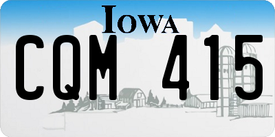 IA license plate CQM415