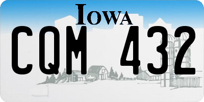 IA license plate CQM432