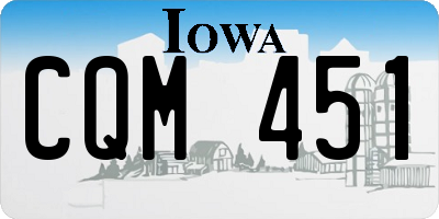 IA license plate CQM451