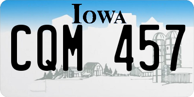 IA license plate CQM457