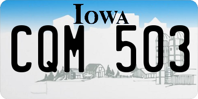 IA license plate CQM503