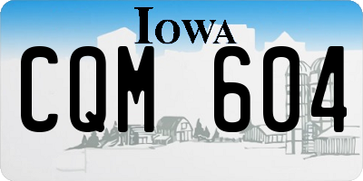 IA license plate CQM604
