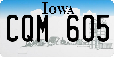 IA license plate CQM605