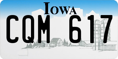 IA license plate CQM617