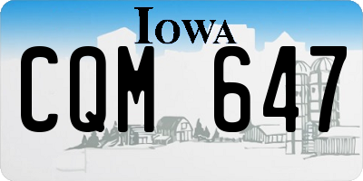 IA license plate CQM647