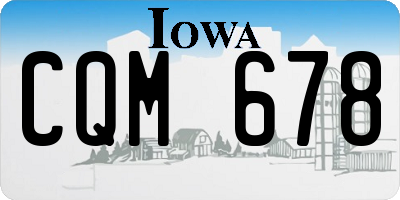 IA license plate CQM678