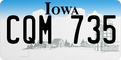IA license plate CQM735