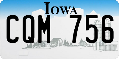 IA license plate CQM756