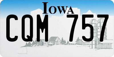 IA license plate CQM757