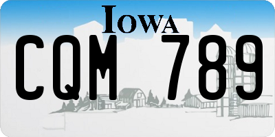 IA license plate CQM789