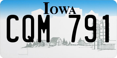 IA license plate CQM791
