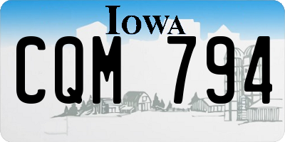 IA license plate CQM794