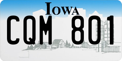 IA license plate CQM801