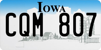 IA license plate CQM807