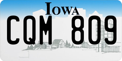 IA license plate CQM809
