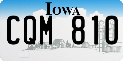 IA license plate CQM810