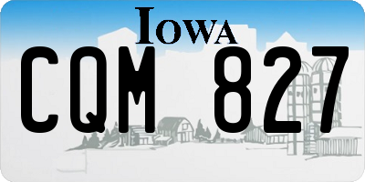 IA license plate CQM827