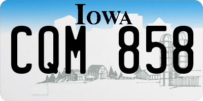 IA license plate CQM858