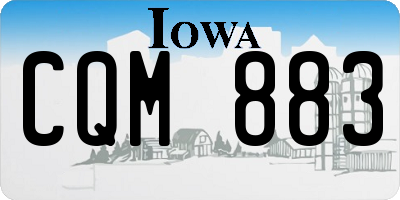 IA license plate CQM883