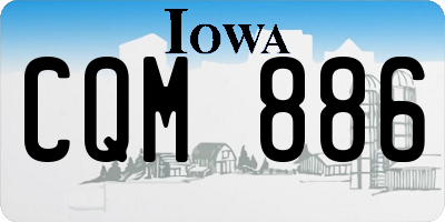 IA license plate CQM886