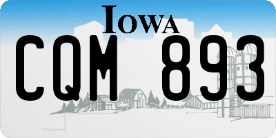 IA license plate CQM893