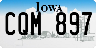 IA license plate CQM897
