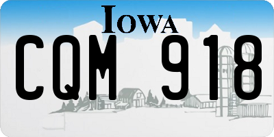 IA license plate CQM918