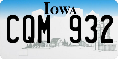 IA license plate CQM932