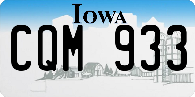 IA license plate CQM933