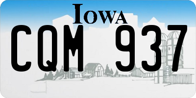 IA license plate CQM937