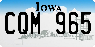 IA license plate CQM965