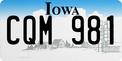 IA license plate CQM981