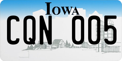 IA license plate CQN005