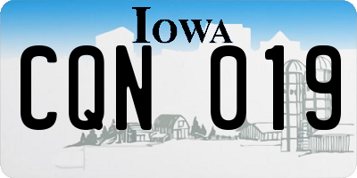 IA license plate CQN019