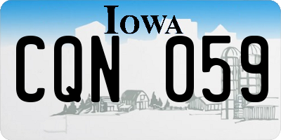 IA license plate CQN059