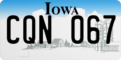 IA license plate CQN067