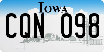 IA license plate CQN098