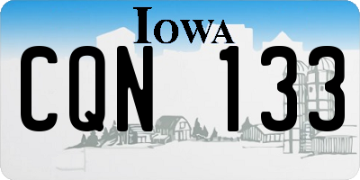 IA license plate CQN133