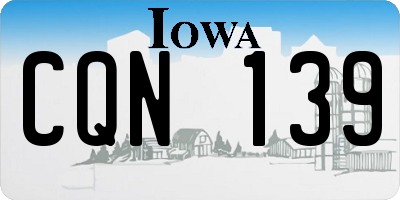 IA license plate CQN139