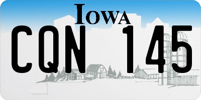 IA license plate CQN145