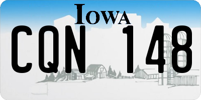 IA license plate CQN148
