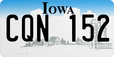 IA license plate CQN152