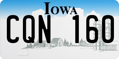 IA license plate CQN160