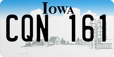 IA license plate CQN161
