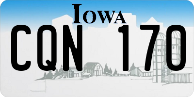 IA license plate CQN170