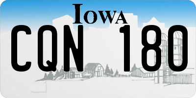 IA license plate CQN180