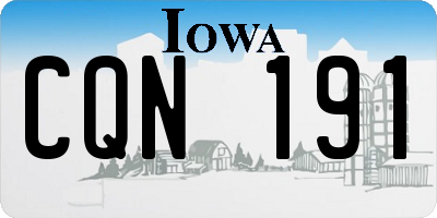 IA license plate CQN191